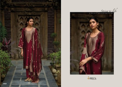 IBZIA present Zarin pure banglory silk jacquard with handwork unstitched salwar kameez catalogue at affordable rate  salwar kameez catalogs