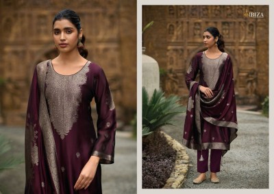 IBZIA present Zarin pure banglory silk jacquard with handwork unstitched salwar kameez catalogue at affordable rate  salwar kameez catalogs