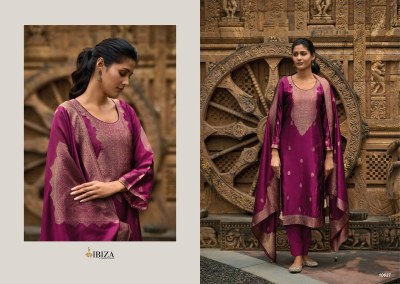 IBZIA present Zarin pure banglory silk jacquard with handwork unstitched salwar kameez catalogue at affordable rate  salwar kameez catalogs