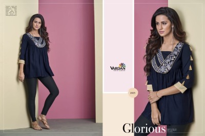 IRA vol 2 by Vardan designer Trendy short flared top catalogue  western wear catalogs