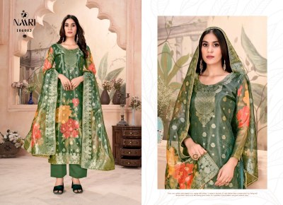 Ibaas by Naari Pure simmer jacquard digital khatli gath work unstitched dress material catalogue  salwar kameez catalogs