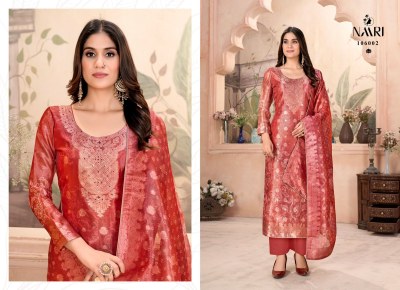 Ibaas by Naari Pure simmer jacquard digital khatli gath work unstitched dress material catalogue  salwar kameez catalogs