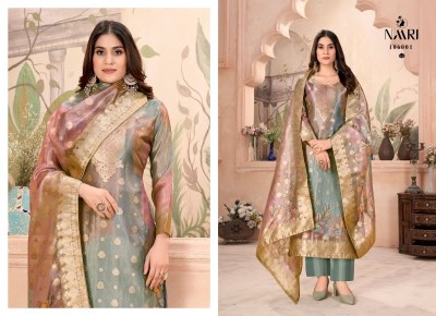 Ibaas by Naari Pure simmer jacquard digital khatli gath work unstitched dress material catalogue  salwar kameez catalogs