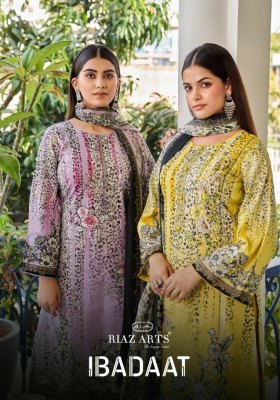 Ibadaat by Riaz arts pure karachi lawn cambric printed karachi suit catalogue at affordable rate Riaz Arts