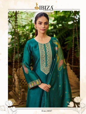 Ibiza Nova Unstitched Suit  Pure Banglory Silk Jacquard with Embroidered Top  Dupatta And Santoon Bottom Wholesale dress material catalogs