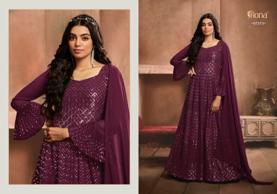 Inaayat by Fiona designer embroidered georgette exclusive long gown catalogue at wholesale price readymade suit catalogs