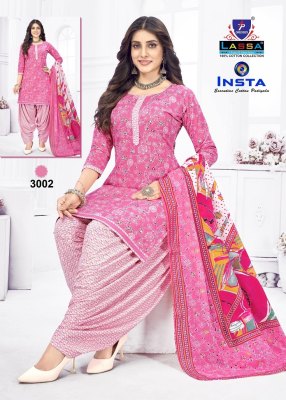 Insta Vol 3 by Lassa pure cotton printed unstitched salwar suit catalogue at low rate salwar kameez catalogs