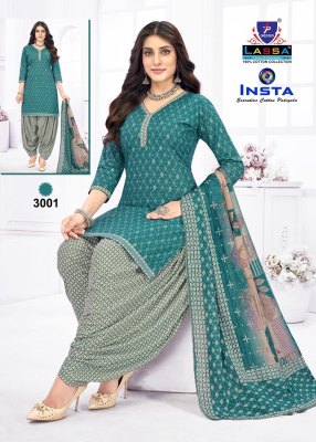 Insta Vol 3 by Lassa pure cotton printed unstitched salwar suit catalogue at low rate salwar kameez catalogs