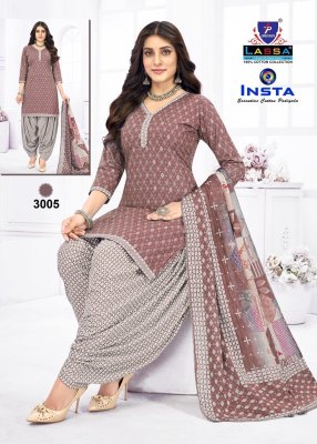 Insta Vol 3 by Lassa pure cotton printed unstitched salwar suit catalogue at low rate salwar kameez catalogs