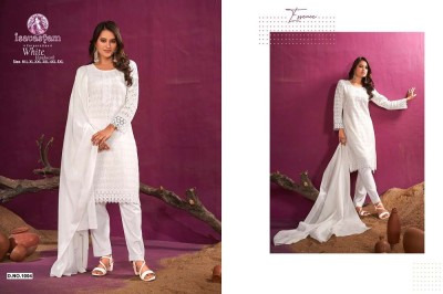 Isavasyam Corporation White Handwork Pure Cotton Chikan Work Festival Collection Wholesale Kurti catalogue  readymade suit catalogs