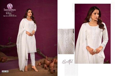 Isavasyam Corporation White Handwork Pure Cotton Chikan Work Festival Collection Wholesale Kurti catalogue  readymade suit catalogs