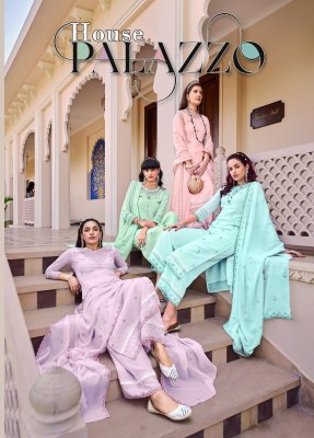 Isavasyam corporation by Palazzo House designer fancy kurti palazzo with dupatta catalogue at wholesale rate  Isavasyam corporation