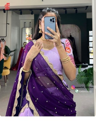 Ishanni Collection Cotton Silk Lehenga Choli with Thread Embroidery And Embellished Georgette Dupatta Wholesale lehenga choli