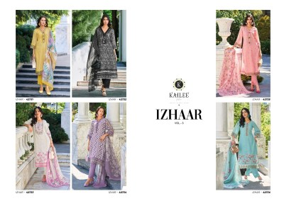 Izhaar vol 3 by Kailee fashion pure linen printed embroidered readymade suit catalogue  readymade suit catalogs