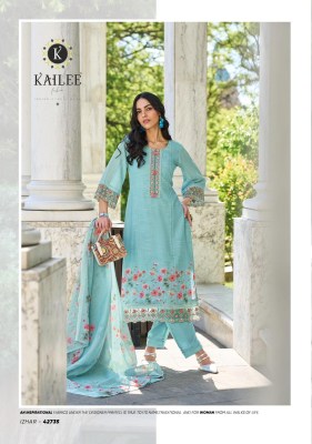 Izhaar vol 3 by Kailee fashion pure linen printed embroidered readymade suit catalogue  readymade suit catalogs