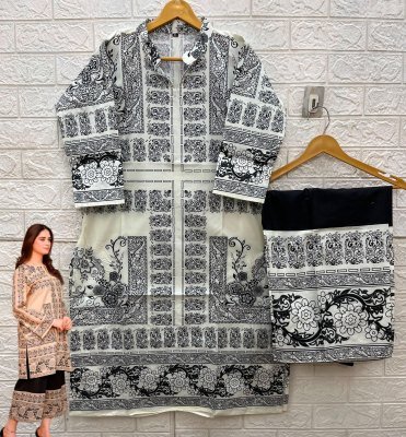 Iznik Turkish Printed Lawn Co ord Set Elegant Summer Wear Top And Bottom Printed Wholesale co ord set catalogs