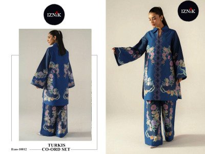 Iznik Turkish Vol 04 Lawan Fabric Print Kurtis Soft Cotton Coord Sets Wholesale  kurtis catalogs