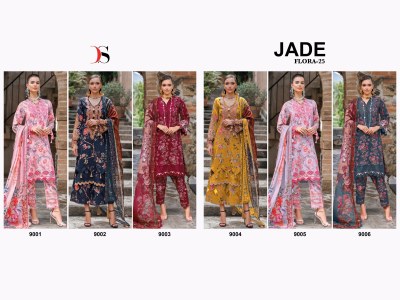 Jade Flora 25 by Deepsy suit Heavy Embroidered unstitched Suit collection with low rate dress material catalogs