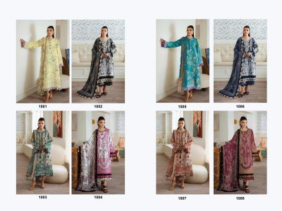 Jade Premium Deepsy Suits Heavy Self Embroidered Cotton with Chiffon Print Dupatta for Bulk Wholesale dress material catalogs