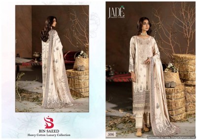 Jade by bin saeed vol 5 Heavy lawn cotton dress material catalogue pakistani suit catalogs