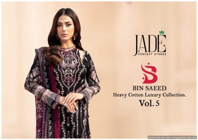 Jade by bin saeed vol 5 Heavy lawn cotton dress material catalogue pakistani suit catalogs