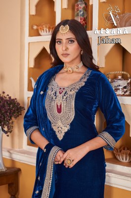 Jahan by Afsana good quality embroidered kurti oant and dupatta catalogue at affordable rate readymade suit catalogs