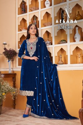 Jahan by Afsana good quality embroidered kurti oant and dupatta catalogue at affordable rate readymade suit catalogs