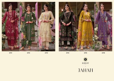 Jahan by kailee fahion designer thread embroidered readymade suit catalogue readymade suit catalogs