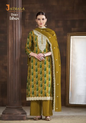 Jaimala alok suit by libas exclusive embroidered unstitched suit material catalogue at low rate salwar kameez catalogs