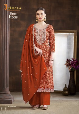 Jaimala alok suit by libas exclusive embroidered unstitched suit material catalogue at low rate salwar kameez catalogs