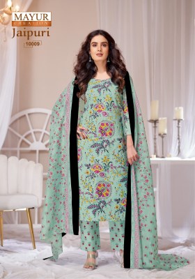 Jaipuri vol 10 by Mayur pure Cotton printed ready to wear suit catalogue in low range readymade suit catalogs