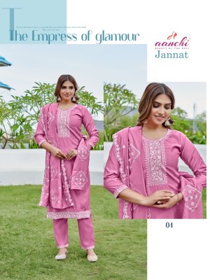 Jannat by Aanchi kurti embroidered readymade suit catalogue at affordable rate readymade suit catalogs