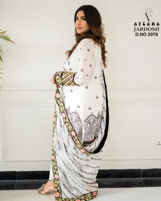 Jardosh by afsana designer muslin readymade Pakistani suit catalogue at low rate  readymade suit catalogs