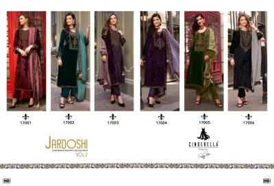 Jardoshi vol 2 by Cindrella pure viscorse embroidered unstitched salwar suit catalogue  salwar kameez catalogs