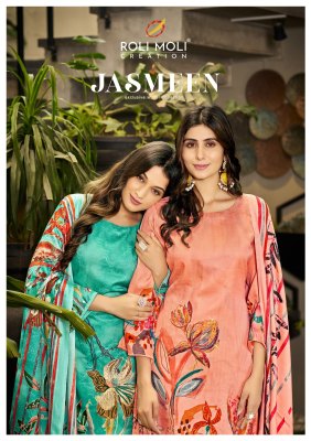 Jasmeen by roli moli unstitched pashmina printed dress material collection wholesale catalogs