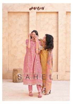 Jayvijay by Saheli pure maslin digital printed embroidered unstitched Pakistani suit catalogue at wholesale price Jai Vijay 