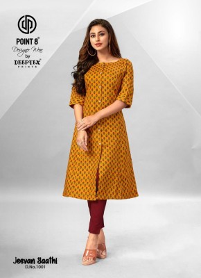 Jeevan Sathi Vol 1 by Deeptex Pure Cotton Printed A Line Flare Style Kurtis Catalogue at Low rate kurtis catalogs