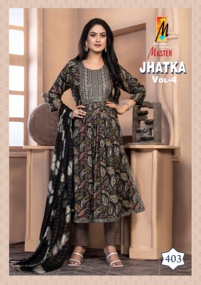 Jhatka vol 4 by Master capsule printed nayra cut anarkali suit catalogue readymade suit catalogs