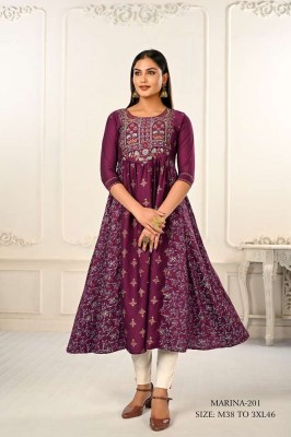 Jivora Marina Design no 201 Premium Cotton Designer collection Size set Kurti supplier in India  kurtis catalogs