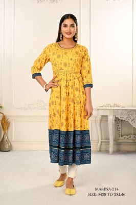 Jivora Marina Design no 214 Premium Cotton Designer collection Size set Kurti supplier in India  kurtis catalogs