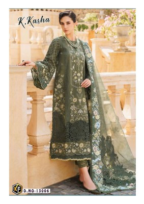 K Kasha Vol 13 by Keval Fab Exclusive Unstitched  Karachi Suit catalogue at affordable rate Karachi suits catalogs