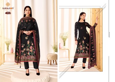 Kaara Advance Vol - 02 by Suryjyoti Satin Discharge Printed Unstiched suit material at affordable rate salwar kameez catalogs