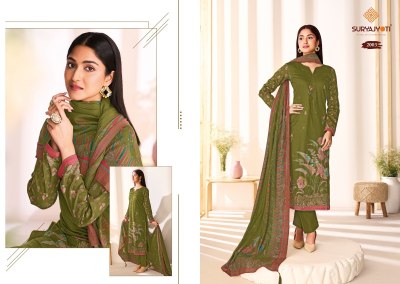 Kaara Advance Vol - 02 by Suryjyoti Satin Discharge Printed Unstiched suit material at affordable rate salwar kameez catalogs