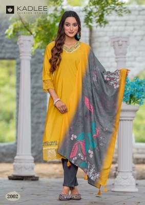 Kadlee Rivanta Viscose Weaving Kurti Pant Dupatta Collection  readymade suit catalogs