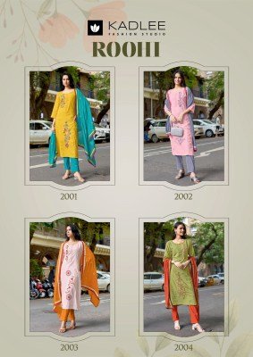 Kadlee Roohi Shifli Cotton Top with Hand And Threadwork, Lycra Cotton Bottom And Mull Cotton Dupatta Wholesale kurtis catalogs