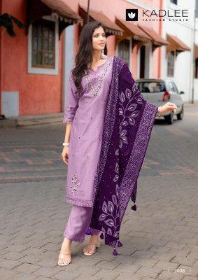 Kadlee Sahiyar Vol 2 Premium Viscose Weaving Kurti Set with Soft Cotton Inner, Hand and Threadwork, Viscose Bottom, and Modal Print Dupatta Wholesale wholesale catalogs