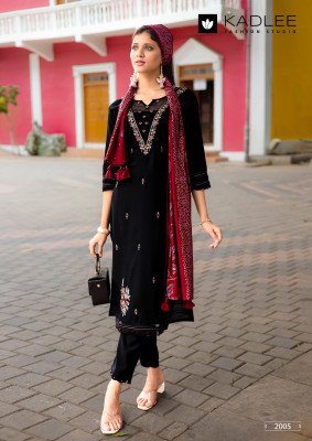 Kadlee Sahiyar Vol 2 Premium Viscose Weaving Kurti Set with Soft Cotton Inner, Hand and Threadwork, Viscose Bottom, and Modal Print Dupatta Wholesale kurtis catalogs
