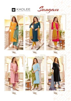 Kadlee Sangam Kurti Pant Dupatta Set Kurti catalogue wholesale rate Surat market  kurtis catalogs