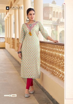 Kadlee by Angel reyon printed embroidered kurti catalogue at affordable rate kurtis catalogs