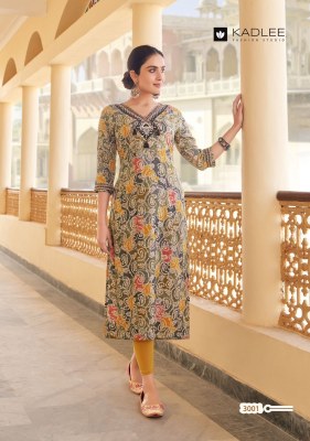 Kadlee by Angel reyon printed embroidered kurti catalogue at affordable rate kurtis catalogs